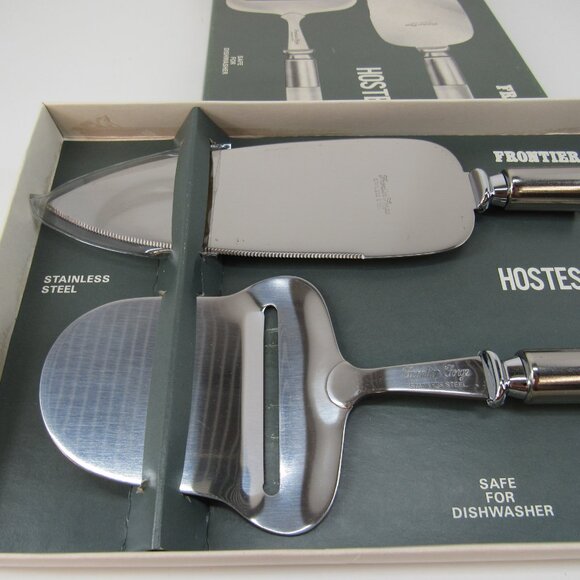 Frontier Forge Hostess Helpers Serving Set Stainless with Clear Acrylic Handles - Picture 8 of 8